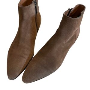 Aquatalia Walnut Suede Ankle Boots